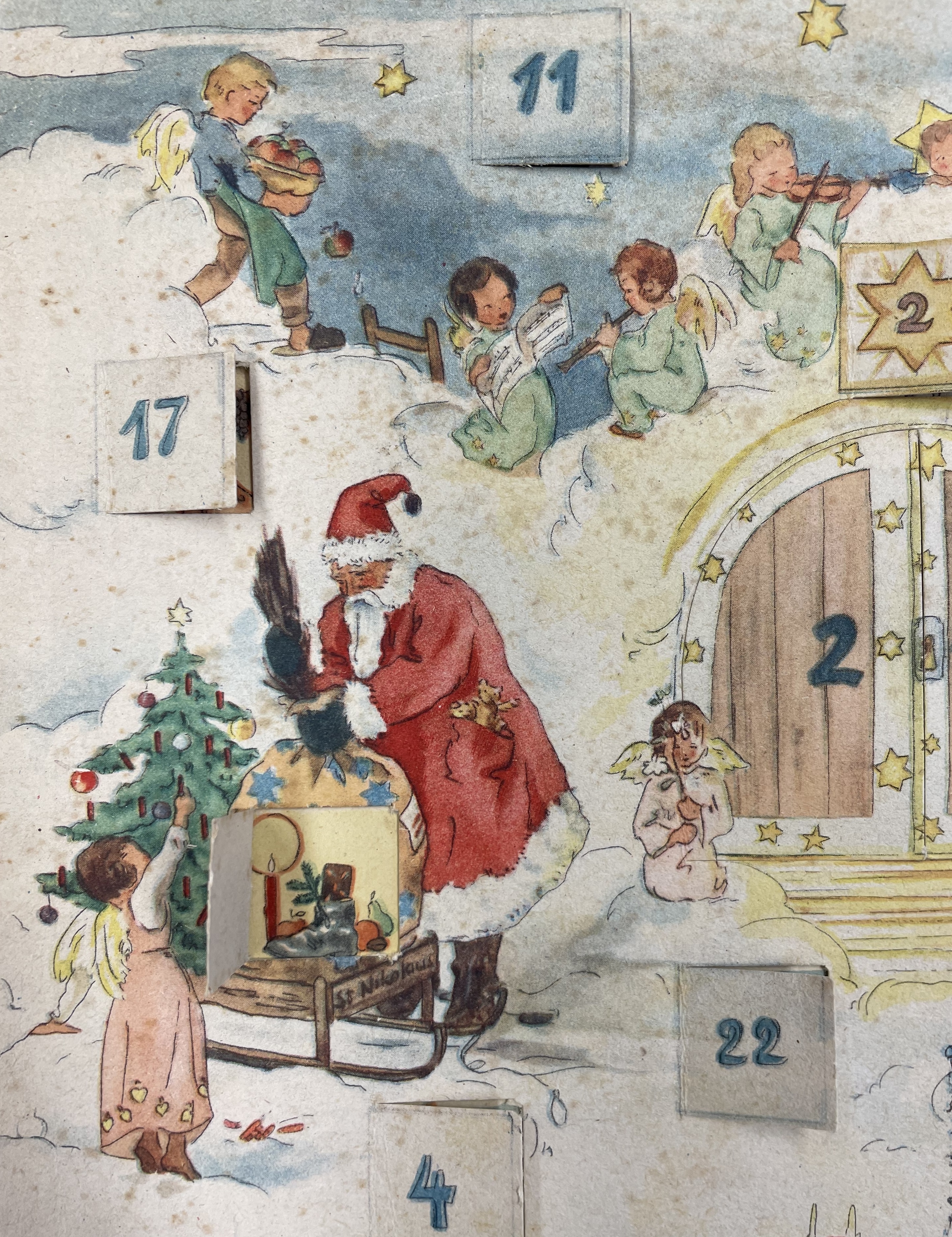 Ein himmlischer Kalender. Adventskalender von 1947 im Archiv für